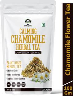 Vanalaya Chamomile Herbal Tea Made from whole Dried Chamomile flowers for stress relief and Good sleep Chamomile Herbal Tea Pouch