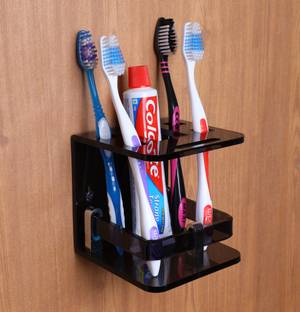 Flaner Acrylic Toothbrush and Toothpaste Wall Mounted Holder for Bathroom Acrylic Toothbrush Holder