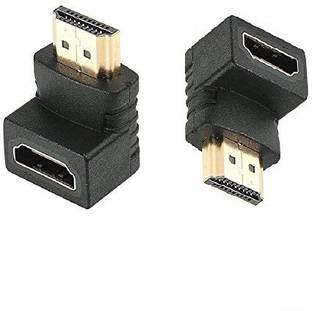 IKIS  TV-out Cable HDMI Male to HDMI Female Right Angle 90 Degree Adapter (Black)