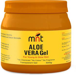mnt Natural ALOE VERA Gel (500g) For Young Face & Glow Skin (No Chemicals, No Colour, No Fragrance)