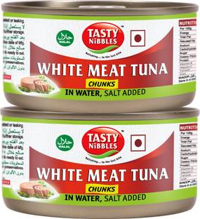 Tasty Nibbles White Meat Tuna Chunks in Water, Salt Added Sea Foods