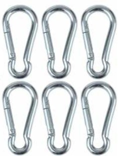 8 Pcs Spring Snap Hook,DanziX 304 Stainless Steel Clips,M6 M8 Combination Used for Camping Backpack Keychain 