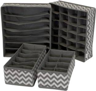 ELITEHOME Closet Drawer Divider Closet Drawer Organizer for Wardrobe,Divider Storage for Socks, Bra, Tie, Scarfs 4WC