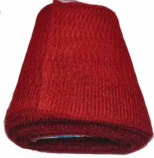 Just Flowers 15Mtr Red Mesh Net for Gift/Fruit Wrapping, Party/Mandir Decor
