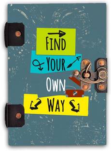 DI-KRAFT Quote Printed Designer Cardboard Notebook 120GSM (7*5Inch) For Office & Home use A5 Diary Unruled 200 Pages