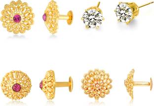VIGHNAHARTA Sizzling Charming Alloy Stud Earring Combo set For Women and Girls Brass Stud Earring