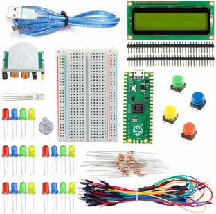TRUSTECH Raspberry Pi Pico (RP2040) Starter Kit for Raspberry Pi Pico microcontroller Development Board (Raspberry Pi Pico Motherboard) Electronic Components Electronic Hobby Kit