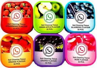 Elecsera Nail Polish/Paint Cleansing Wipes/Tissue Each box contains 32 pads in 6 flavors