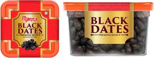 Manna Black Dates | Premium imported black dates. 100% Natural. Rich in Iron, Fibre & Vitamins Dates