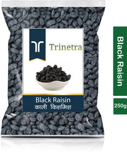 Trinetra Best Quality Kali Kishmish (Seedless Black Raisin)-250gm (Pack Of 1) Raisins
