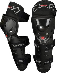 SCOYCO K11-1 Adjustable Knee and Shin Guards Protection Guard with Pads Flexible Breathable High-Impact Knee Pads for Motorcycle/Bike Knee Guard, Elbow Guard Knee Guard Free Black
