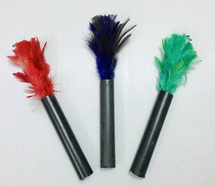 A SARKAR MAGIC WORLD Visual Feather Duster Color Change Magic (Set of 2) Ultra Visual Color Changing Feather. 3 Magic Tricks