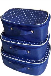 M I STROE Set of 3 Pcs Star Printed Toiletry Shaving Makeup Bindi Bangle Makeup and Jewellery Vanity Box
