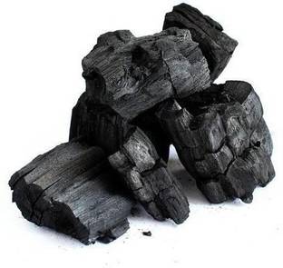 कू रिटेल्स Wood Charcoal for Potting, Barbeque, 1kg, Black मिट्टी की खाद