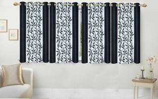 Stella Creations 152 cm (5 ft) Polyester Room Darkening Window Curtain (Pack Of 4)