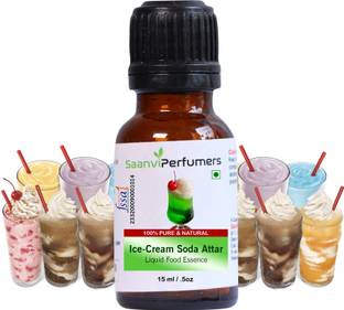 Saanvi perfumers Ice-cream Soda Attar Edible Grade For Used in Food, Cakes, Cookies,Milkshake and Others Desserts Cola Liquid Food Essence