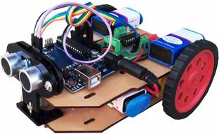Kit4Curious Ultrasonic sensor based obstacle avoiding robot complete kit with code and project report