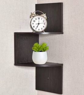 Shopdecor Wooden Wall Mount Corner Wall Stand MDF (मीडियम डेंसिटी फाइबर) वॉल शेल्फ