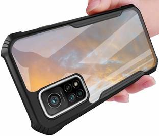 VAPRIF Back Cover for Mi 10T, Transparent Hybrid Hard PC Back TPU Bumper
