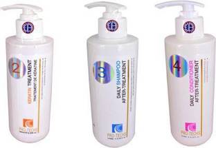 PRO-TECHS After Keratin Treatment(2) + Shampoo(3) and Conditioner(4) Set (250ml each) For Daily Use Cleansing For All Hair Types For Men and Women