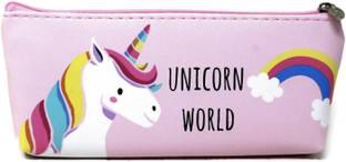 shubhcraft Unicorn Pouche for school stationary item birthday return gits for kids Pack of -1 Unicorn Art Polyester Pencil Box