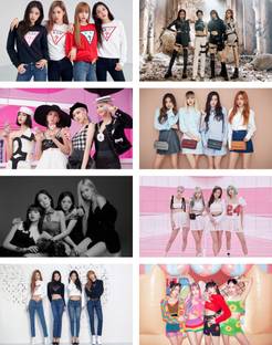 Pack of 8 BLACKPINK K-Pop Band Girls Groups poster Photographic Paper