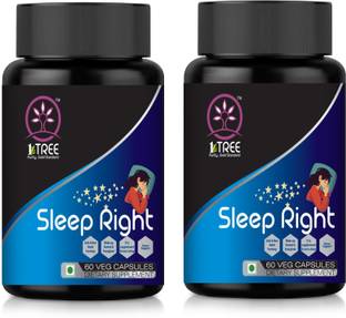 1 Tree Sleep Right Capsules–Sleep Care-Valerian Root Extract-Sleeping Capsules(Pack of 2)