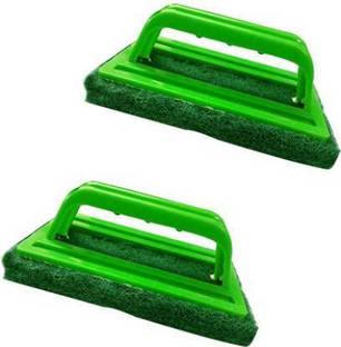 KALAI CREATION Tile Cleaning Multipurpose Scrubber Brush With Handle Scrub Pad Plastic Wet and Dry Brush