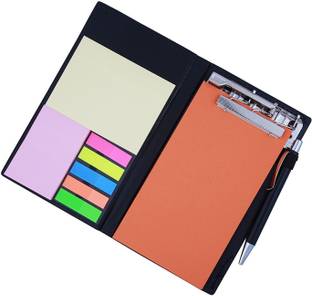 COI RUST COLOR Memo Note Pad/Memo Note Book with Sticky Notes & Clip Holder in Diary Style (Rust) Pocket-size Writing Pad UNRULED 50 Pages