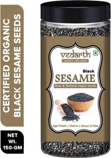 Vedarth Raw Black Sesaem Seeds , High in Nutrition Black Sesame Seeds