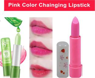 Kiss Beauty Pink Chainging Lipstick Set of 2