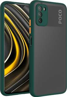 Valueactive Back Cover for Poco M3, (Dark Green Camra Smoke)