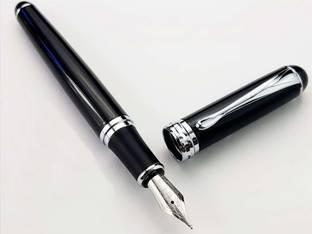 Gold Leaf X-750 Plain Black FP-02 X-750 Fountain Pen Black Shjine Plain Design 0.7mm Nib 18KGP Fountain Pen Fountain Pen