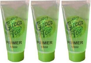 Elecsera Green Tea Waterproof Primer Make Up Base Pack of 3 Primer  - 150 ml