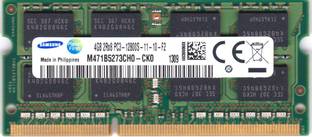 SAMSUNG M471B5273CH0-CK0 DDR3 4 GB Laptop (4GB DDR3 PC3-12800 1600MHz SODIMM CL11 204pin Chip Notebook Memory)