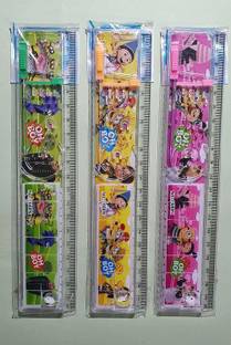 Rudra Multifunction 20cm Long Scale with Ball Game & Puzzle for Birthday Return Gifts, School Kids Pack of 6 Pieces 20cm Scale, Game Scale, Puzzle Scale Ruler