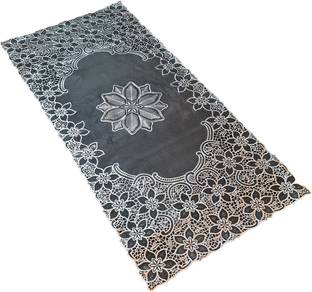 SHRI MAHAVIR IMPEX Black, Silver 80 cm Table Runner