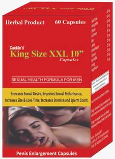Cackle's King Size XXL 10"Capsule for Men, Pack of 60 Capsules