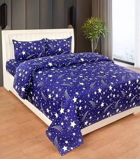 Ashuti 152 TC Cotton Double 3D Printed Fitted (Elastic) Bedsheet
