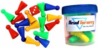 HeadTurners Ludo Dice and Tokens (Multicolour) - Pack of 1 Board Game Accessories