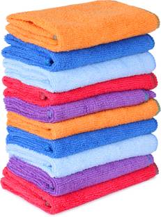 Sheen Multicolor,30X35CM,250GSM,,PK10 Wet and Dry Microfiber Cleaning Cloth