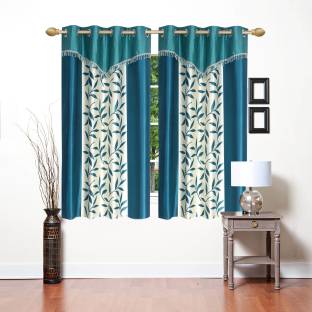 Ville Style 153 cm (5 ft) Polyester Room Darkening Window Curtain (Pack Of 2)