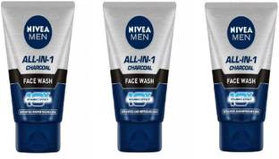 NIVEA Men All In One Charcoal (50 ml)  (Pack of 3) Face Wash