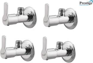 Prestige Stainless steel Flora Angle Valve Chrome Plated - (Pack of - 4) Angle Cock Faucet