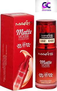 MARS Matte Mousse Foundation-102 Foundation (Beige, 60 ml) Foundation