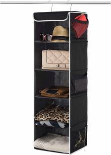 DOUBLE R BAGS 5-Shelf Hanging Closet Organizer - Breathable Hanging Shelves - for Clothes Storage and Accessories Closet Organizer, Shoe Organizer, Regular Organizer, Bedside Organizer