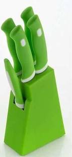ALKAR 5 Pc PP (Polypropylene), Stainless Steel Knife Set Women's 1st Choice Kitchen Knife Set with Stand