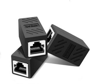 Fedus |rj45 connector cover female to Female ethernet coupler lan adapter extender rj 45 socket network cat5 cat6 jointer Pack 3 Wired Ethernet Lan Adapter compatible with Windows