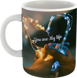 PASHUPATASTRA "You Are My Life" "(Couple Heart)" Classic Stylish Coffee Gift For Valentine's day ,Friends , Lovers , , Anniversary Gift , Ceramic Coffee Mug