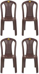 Supreme Dream Chairs (Set of 4, Brown) Plastic Outdoor Chair